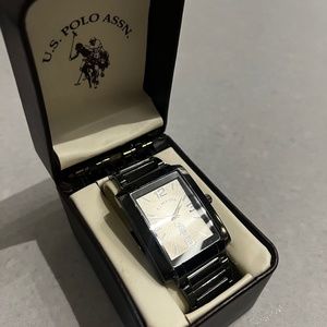 BRAND NEW AND NEVER USED DARK S/S U.S. POLO ASSN. MENS WATCH